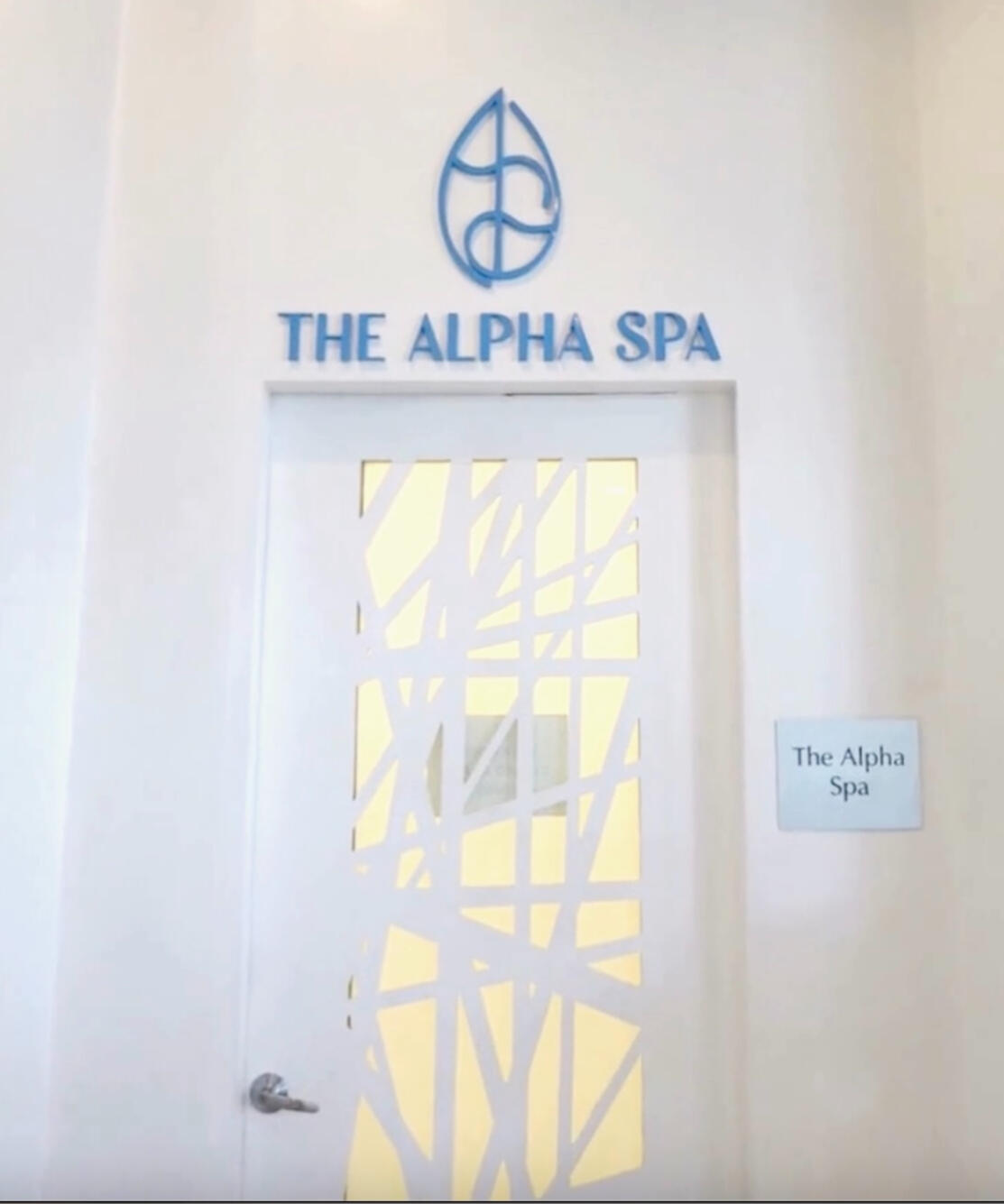 The Alpha Spa logo display